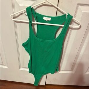Green Sleeveless Bodysuit